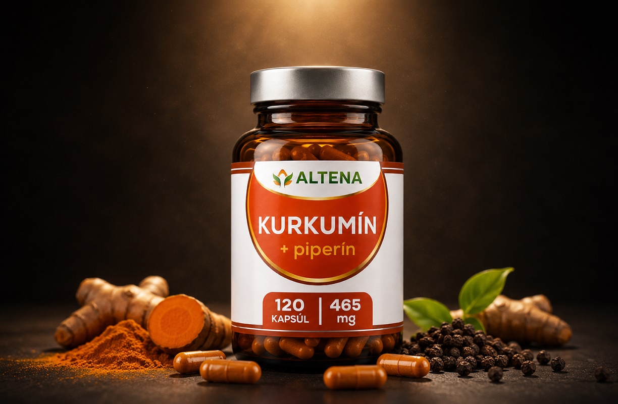 ALTENA Kurkumín + piperín, výživový doplnok